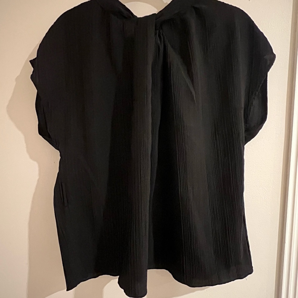 Zara Black Textured Blouse